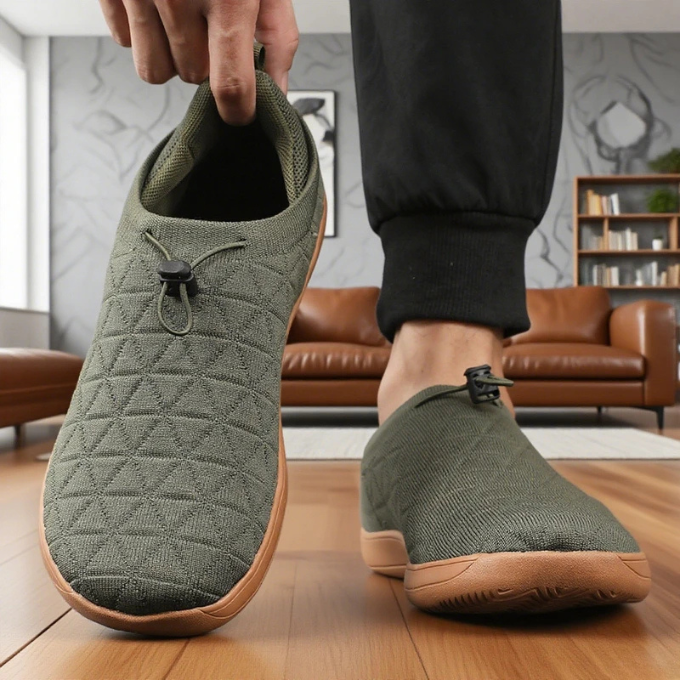 Herren Slip-On Sneaker aus Mesh mit gepolstertem Fußbett