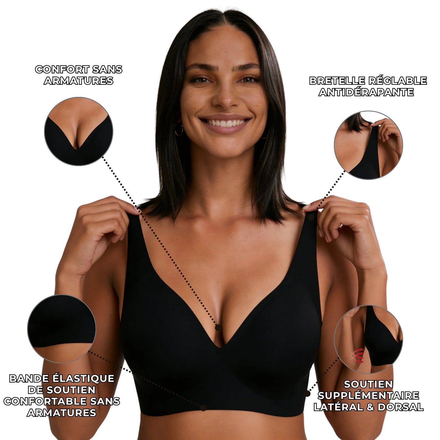 Damen BH Bügellos Komfort Fit Alltag bequem