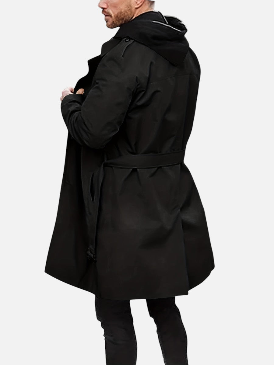 Herren Trenchcoat zweireihig mit Rückengürtel