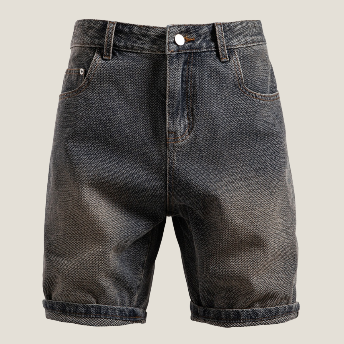 Jeansshorts Herren Relaxed Fit Freizeit Sommer