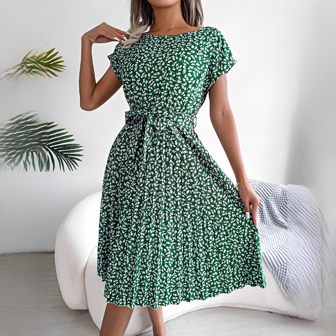 Damen Midikleid Slim Fit Sommer Elegant Freizeit