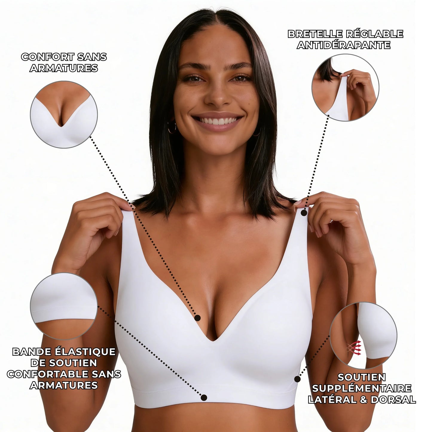 Damen BH Bügellos Komfort Fit Alltag bequem