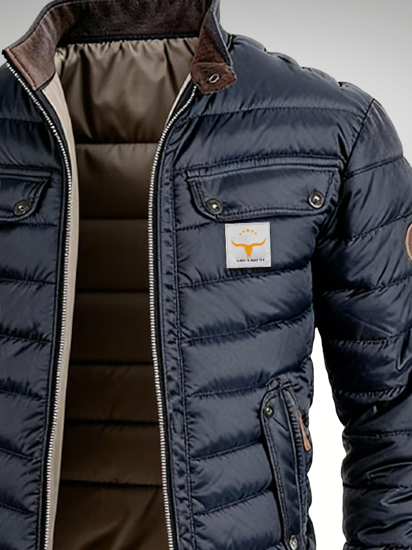 Herren Steppjacke mit hohem Kragen