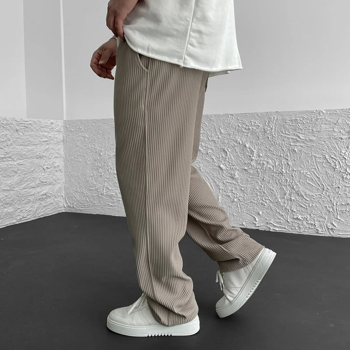 Monaco Strickhose Relaxed Fit mit Rippstruktur