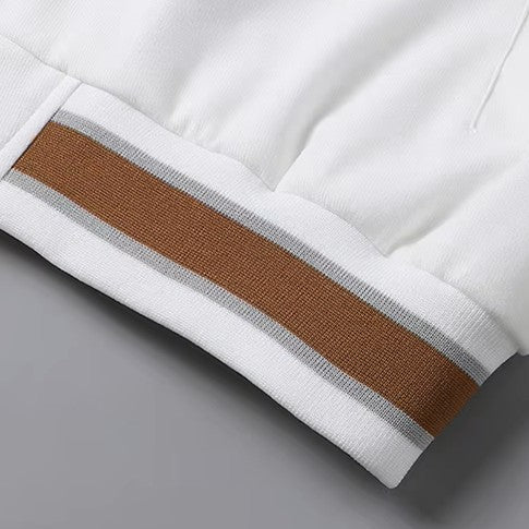 Herren Collegejacke mit Kontrastkapuze