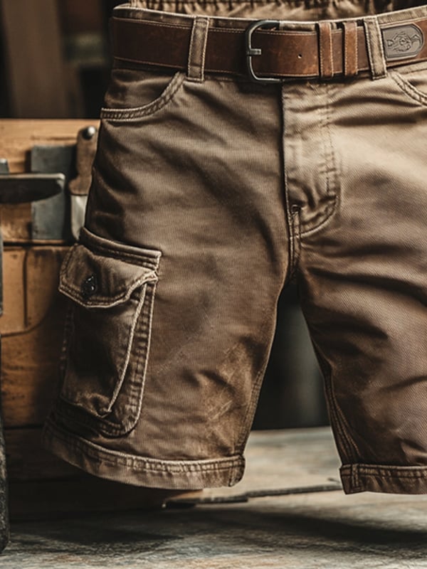 Herren Cargoshorts Relaxed Fit | Bequeme Vintage Shorts für Sommer & Freizeit