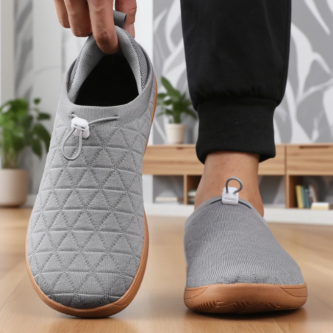 Herren Slip-On Sneaker aus Mesh mit gepolstertem Fußbett