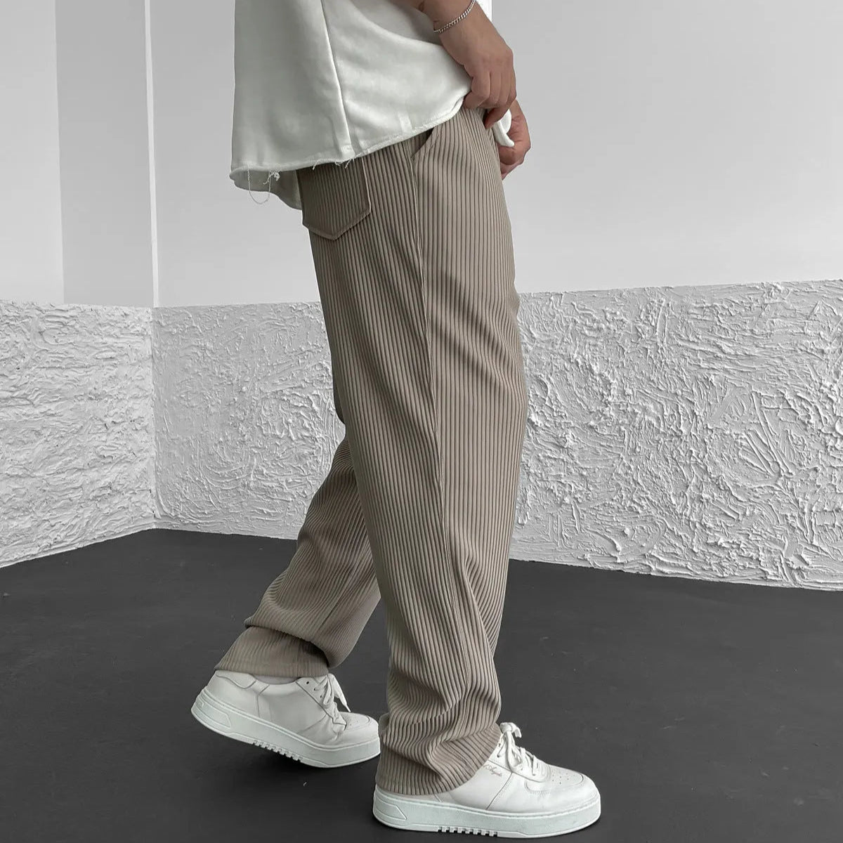 Monaco Strickhose Relaxed Fit mit Rippstruktur