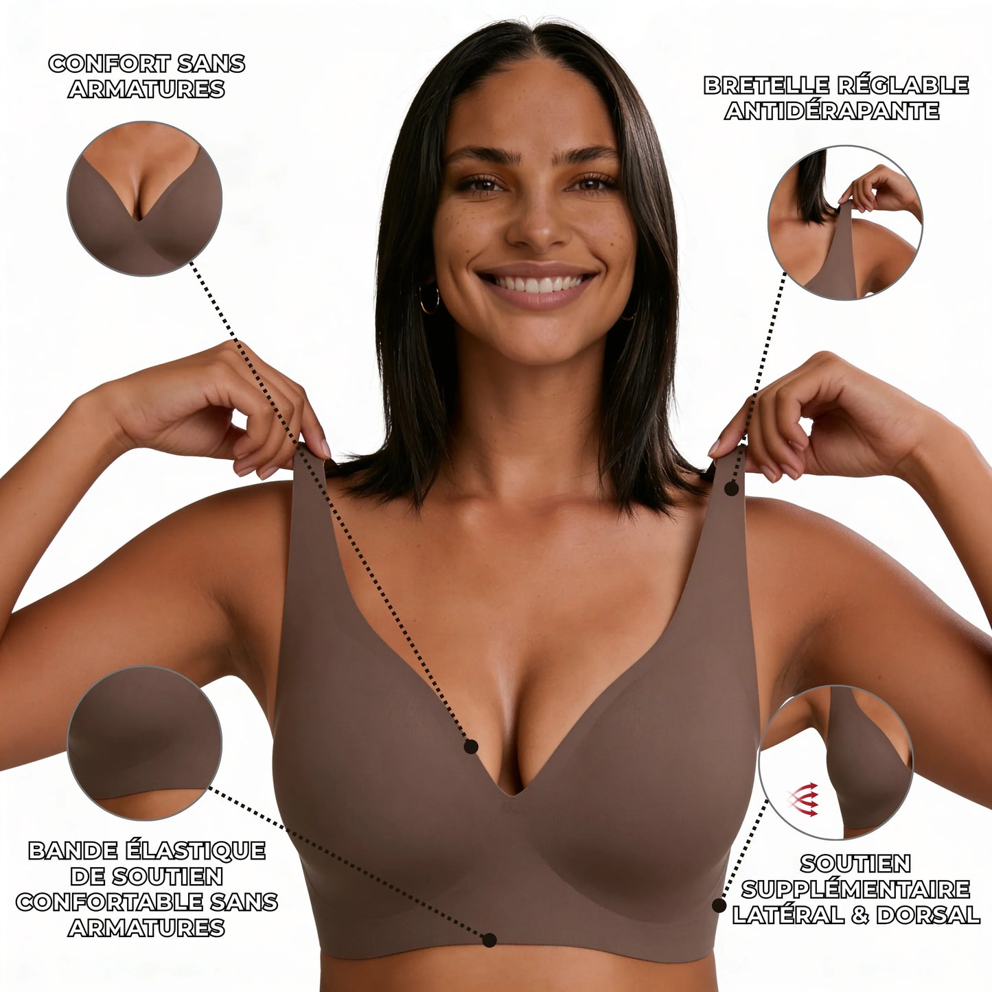 Damen BH Bügellos Komfort Fit Alltag bequem