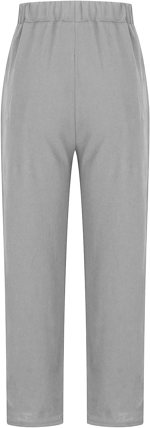 Damen Leinenhose Relaxed Fit Casual Elegant