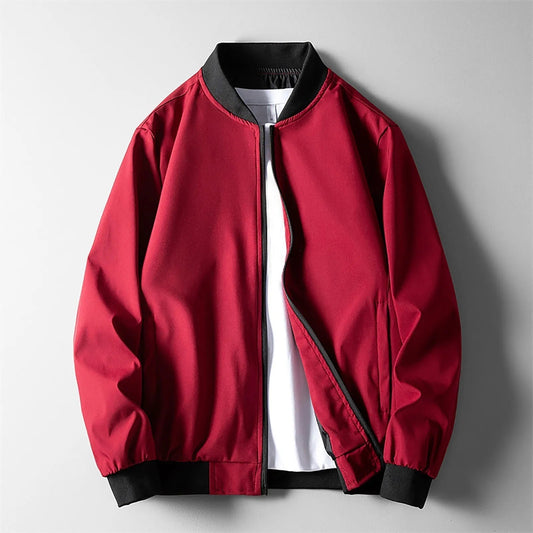 Herren Bomberjacke mit Rippbund und mattem Finish