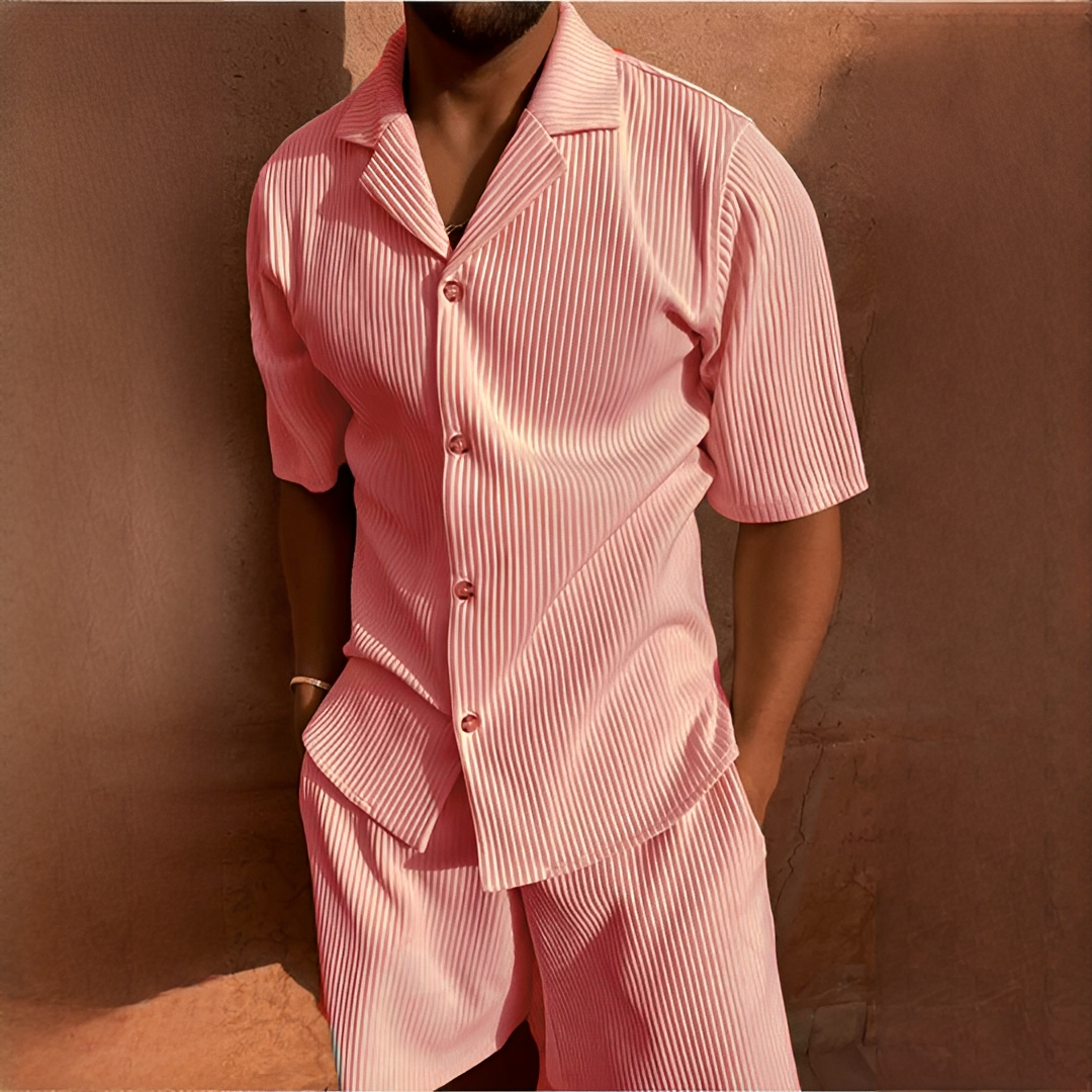 Zweiteiler Herren Relaxed Fit Sommer Casual