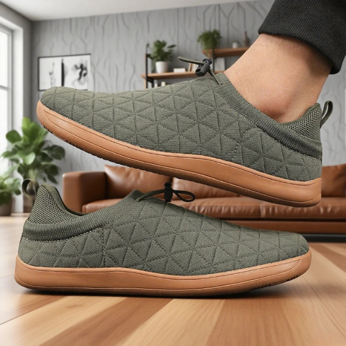 Herren Slip-On Sneaker aus Mesh mit gepolstertem Fußbett