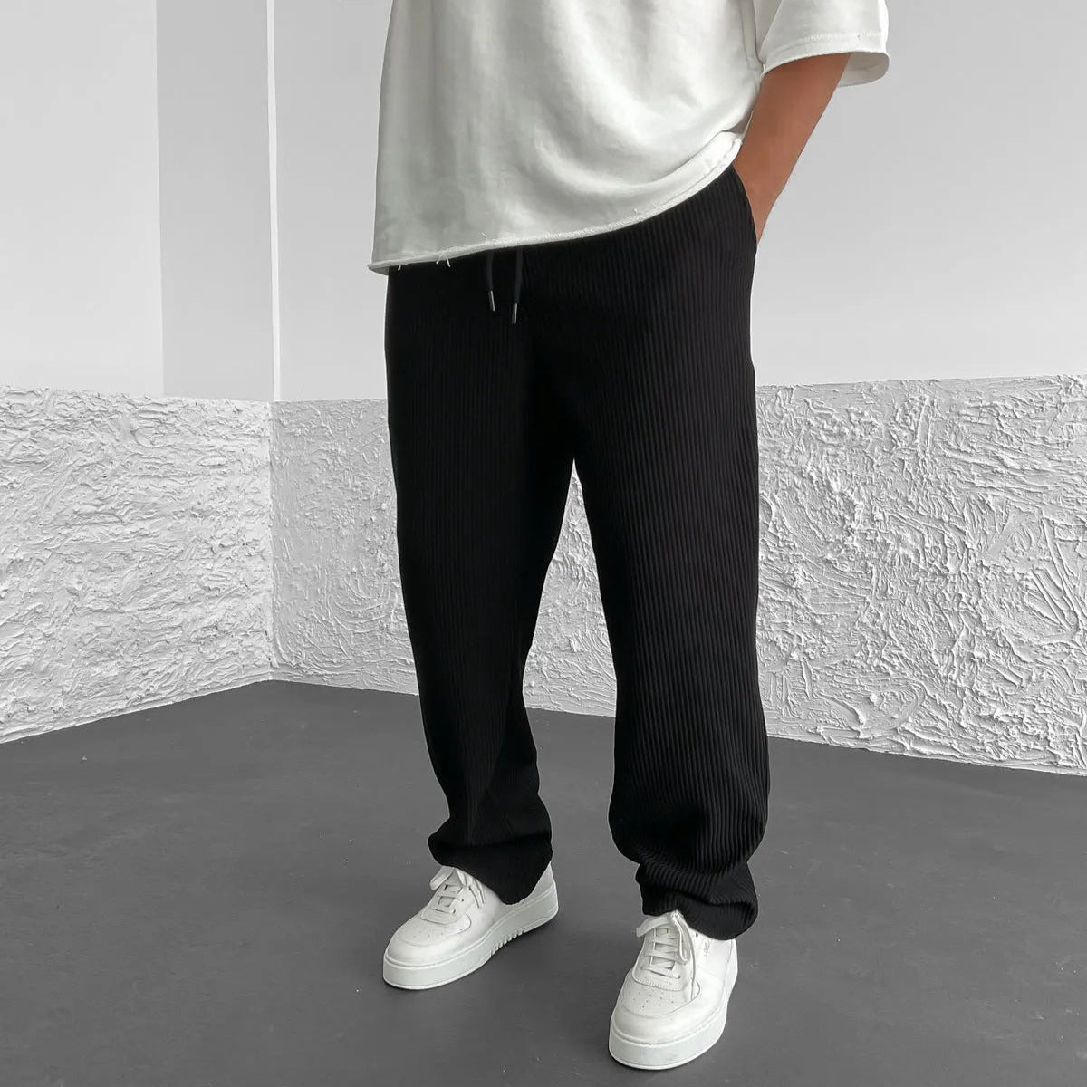 Monaco Strickhose Relaxed Fit mit Rippstruktur