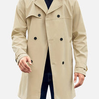 Herren Trenchcoat zweireihig mit Rückengürtel