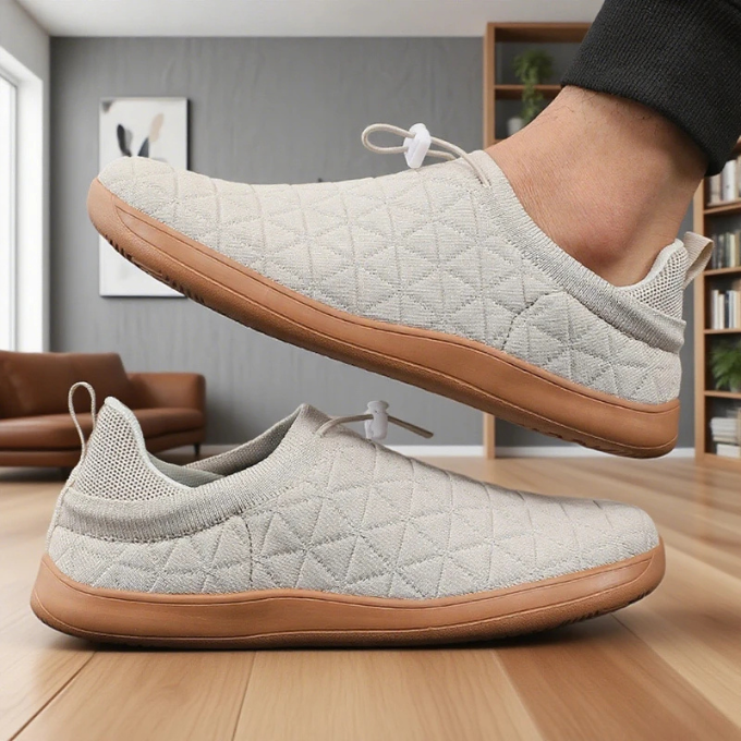 Herren Slip-On Sneaker aus Mesh mit gepolstertem Fußbett