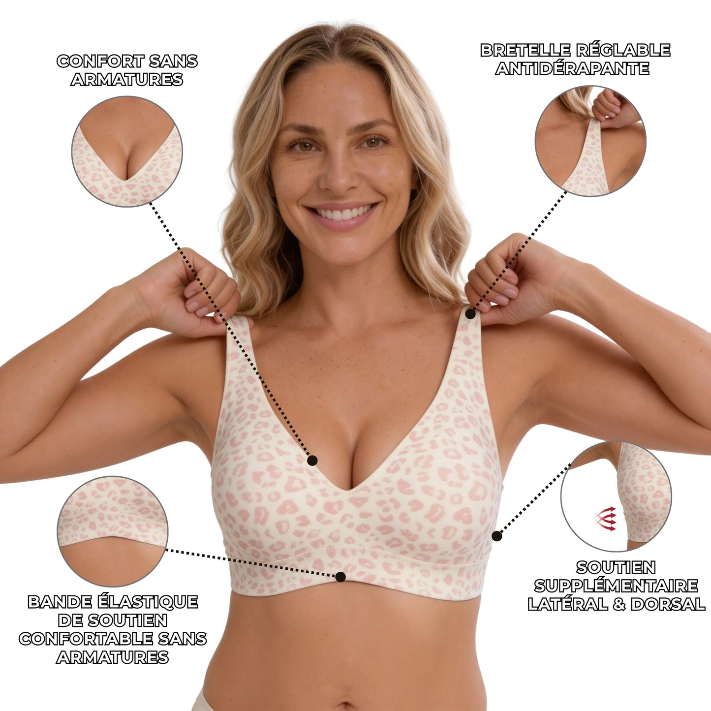 Damen BH Bügellos Komfort Fit Alltag bequem