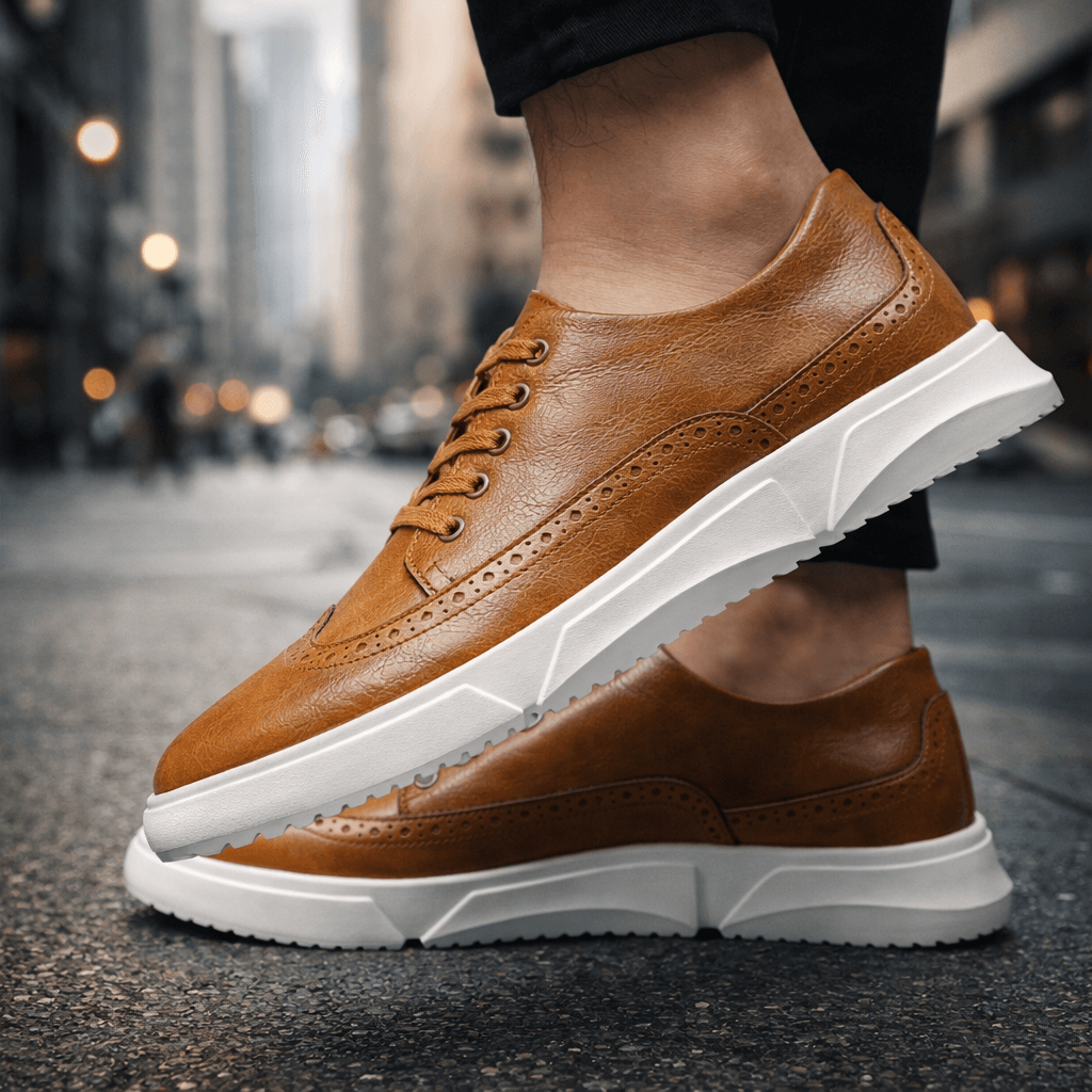 Herren Sneaker im Brogue-Stil mit Schnürung