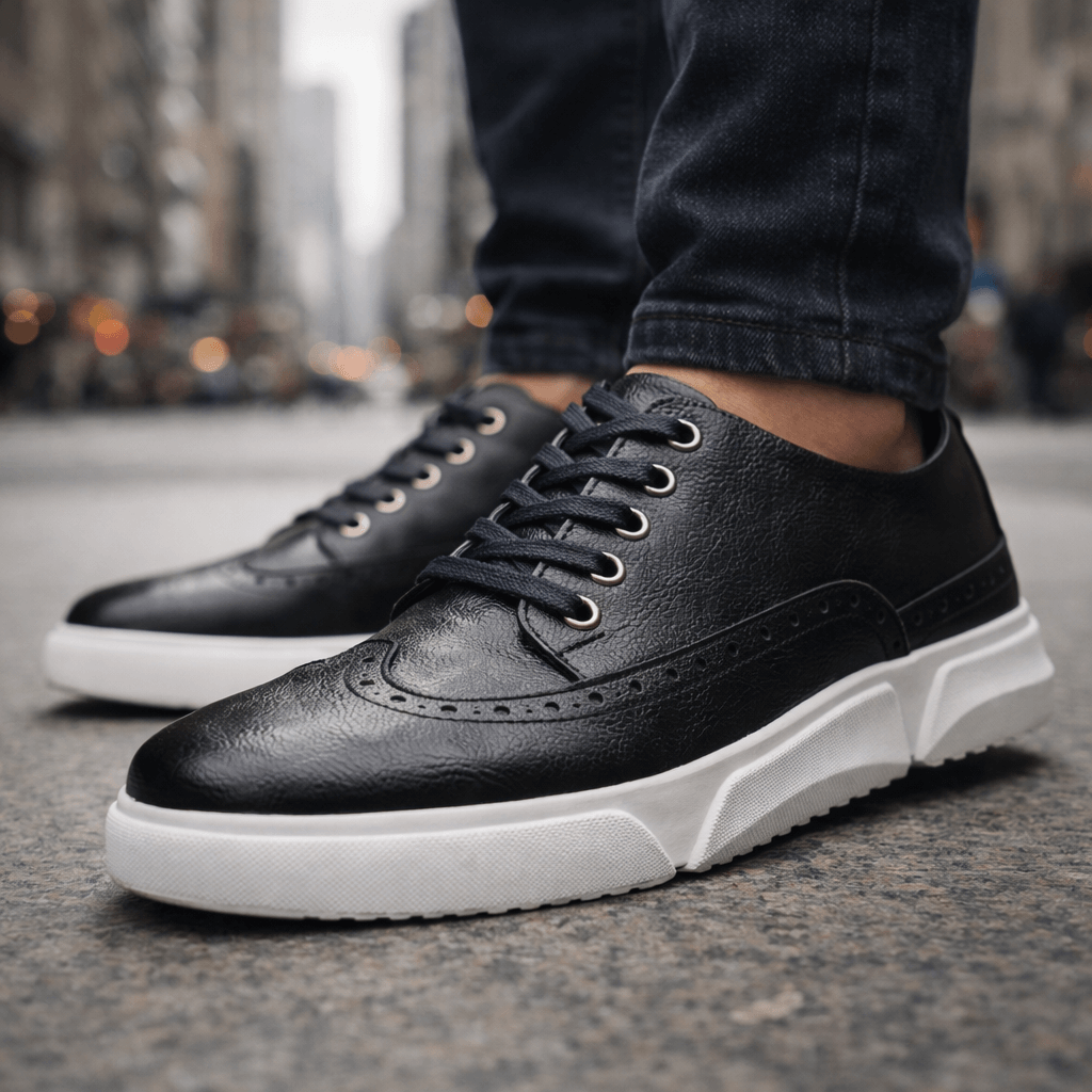 Herren Sneaker im Brogue-Stil mit Schnürung