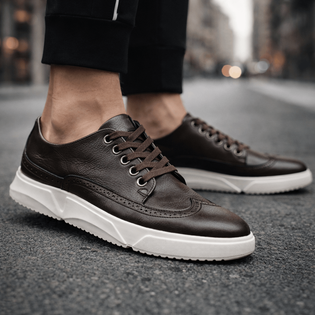 Herren Sneaker im Brogue-Stil mit Schnürung