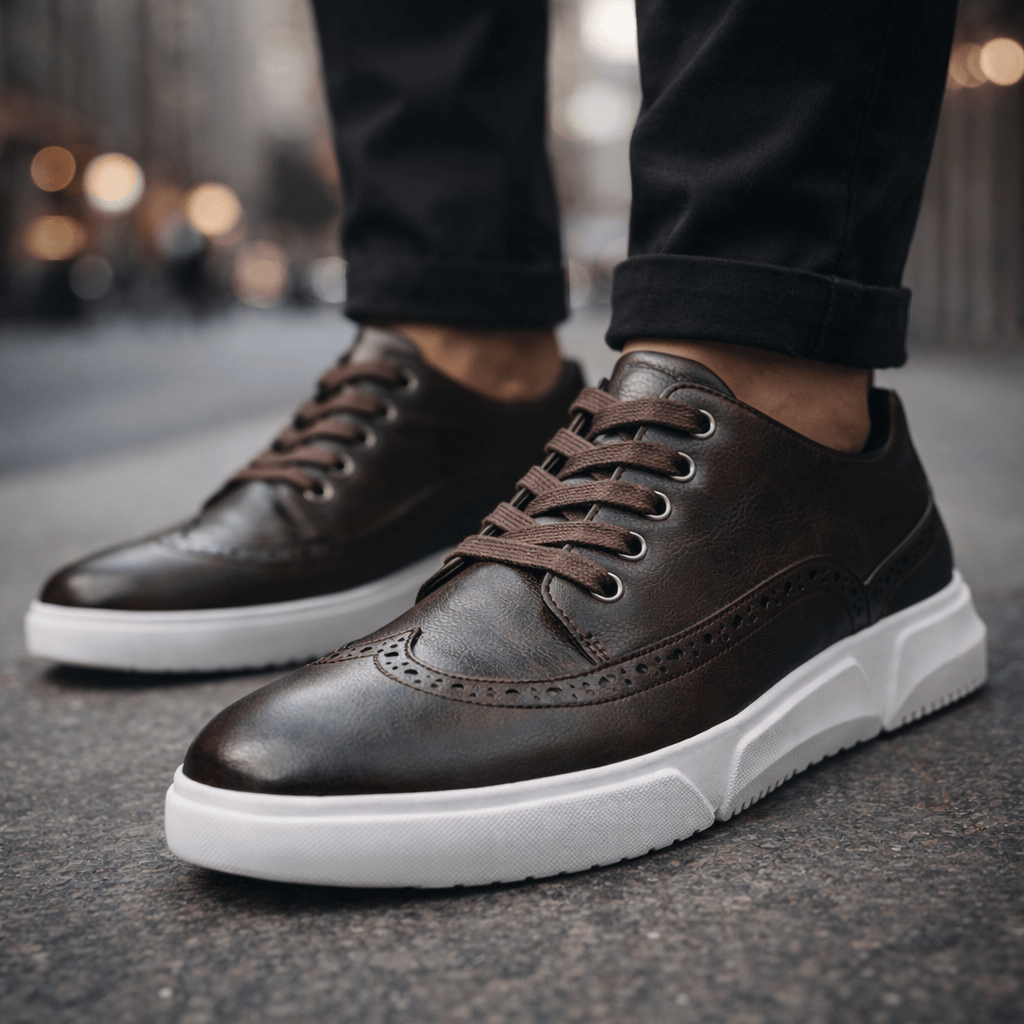 Herren Sneaker im Brogue-Stil mit Schnürung