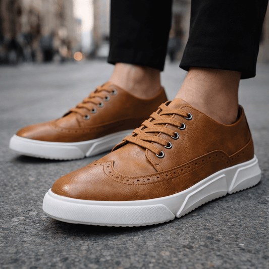 Herren Sneaker im Brogue-Stil mit Schnürung