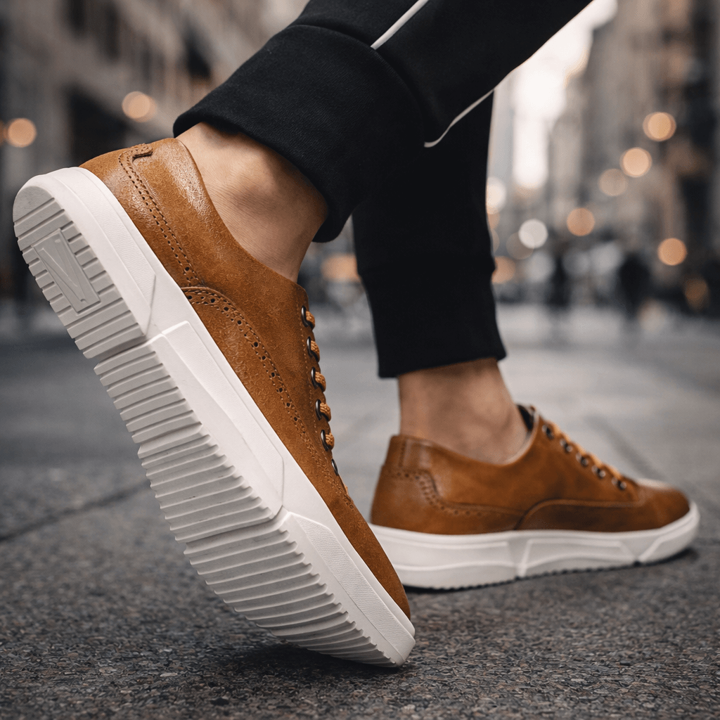 Herren Sneaker im Brogue-Stil mit Schnürung