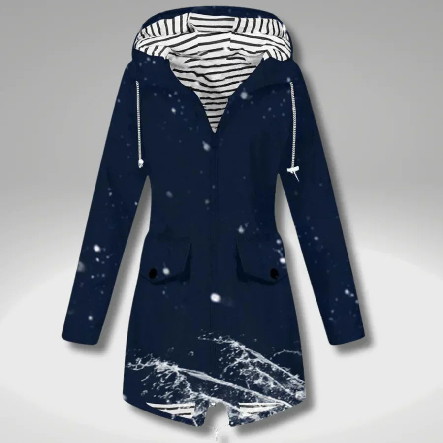 Wasserdichter Trenchcoat Damen Regular Fit Freizeit