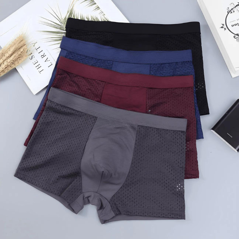 Herren Boxershorts Regular Fit Freizeit atmungsaktiv weich
