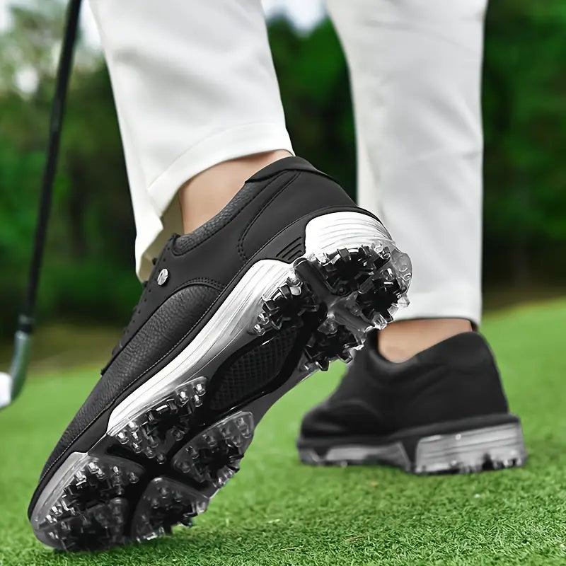 Herren Golfschuh mit Profilsohle und wasserabweisendem Design