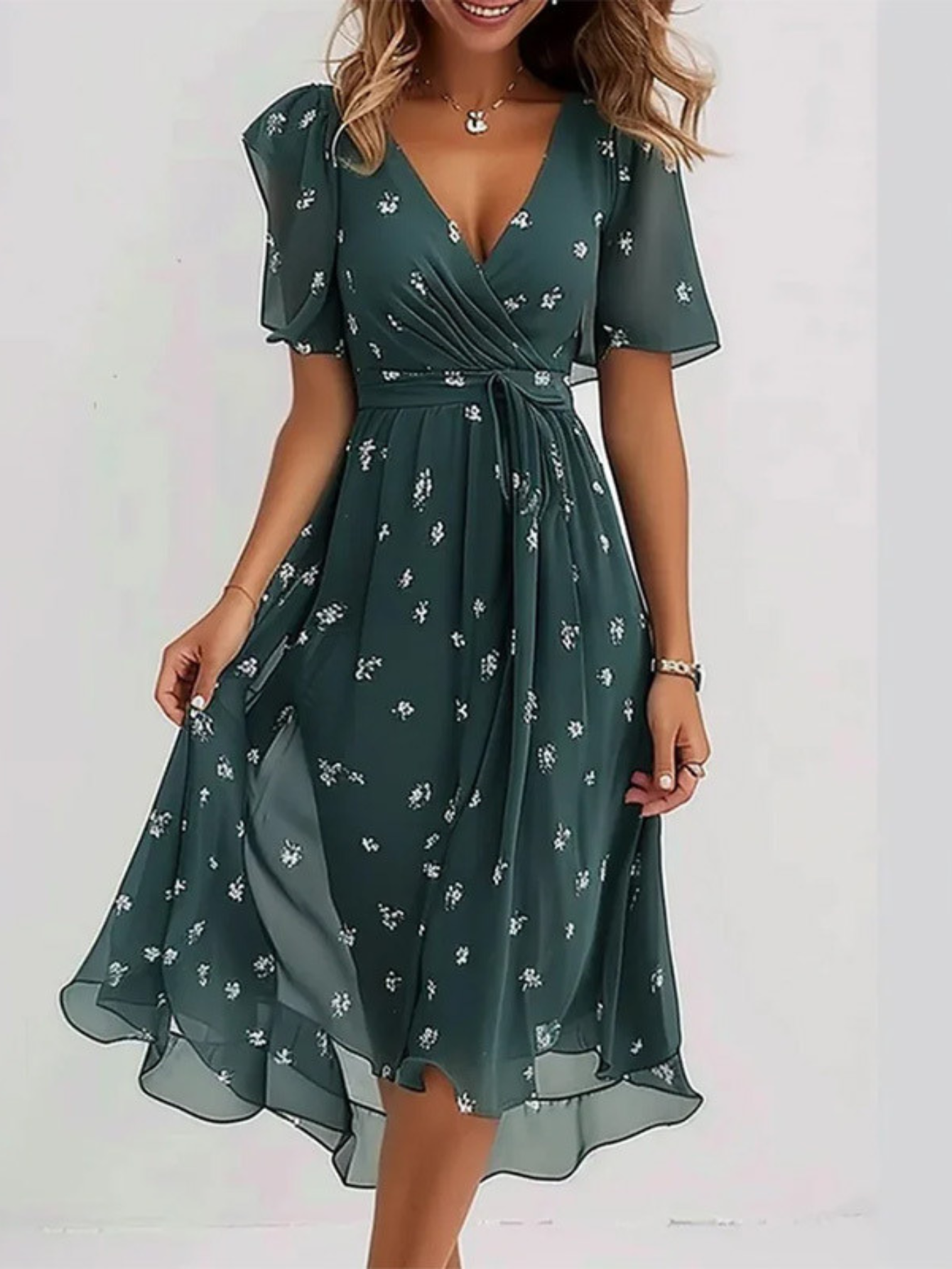 Sommerkleid Damen Boho Maxikleid Relaxed Fit Freizeit