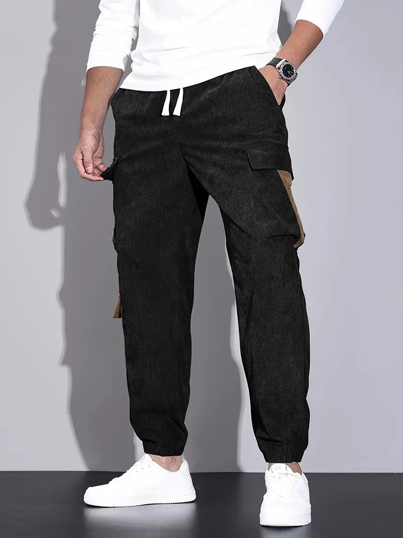 Cargohose Herren Lässiger Schnitt Bequeme Hose für Freizeit & Saison aus Cord