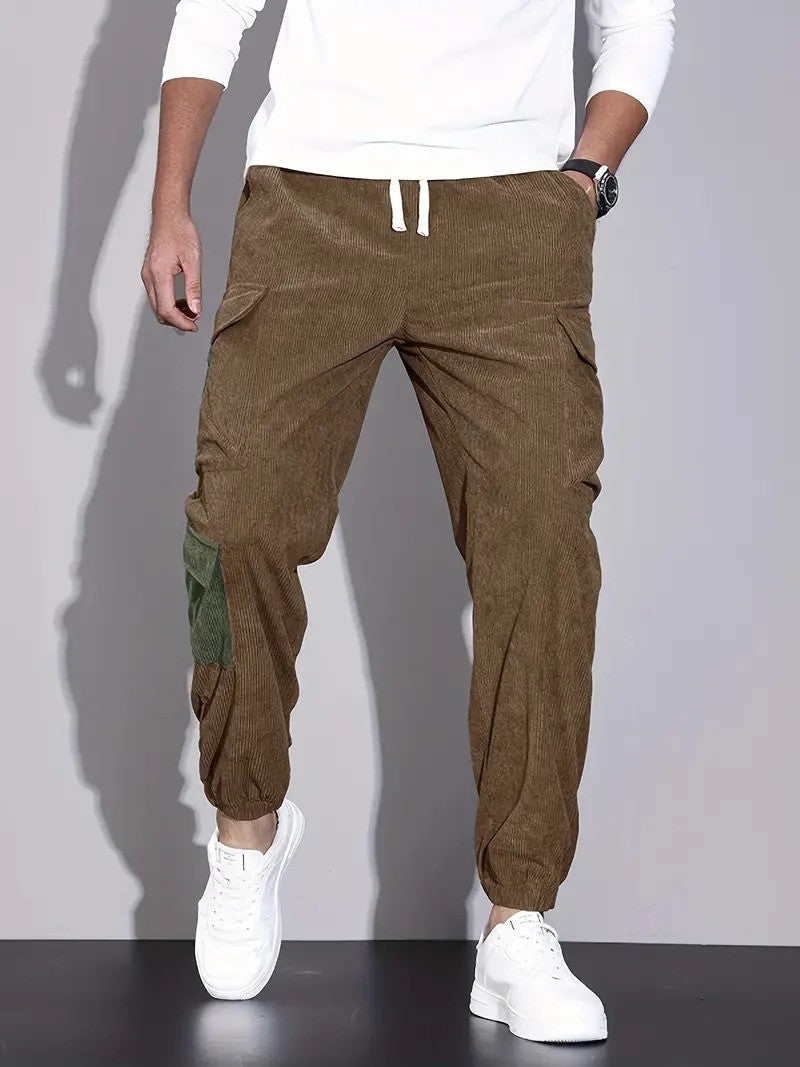 Cargohose Herren Lässiger Schnitt Bequeme Hose für Freizeit & Saison aus Cord