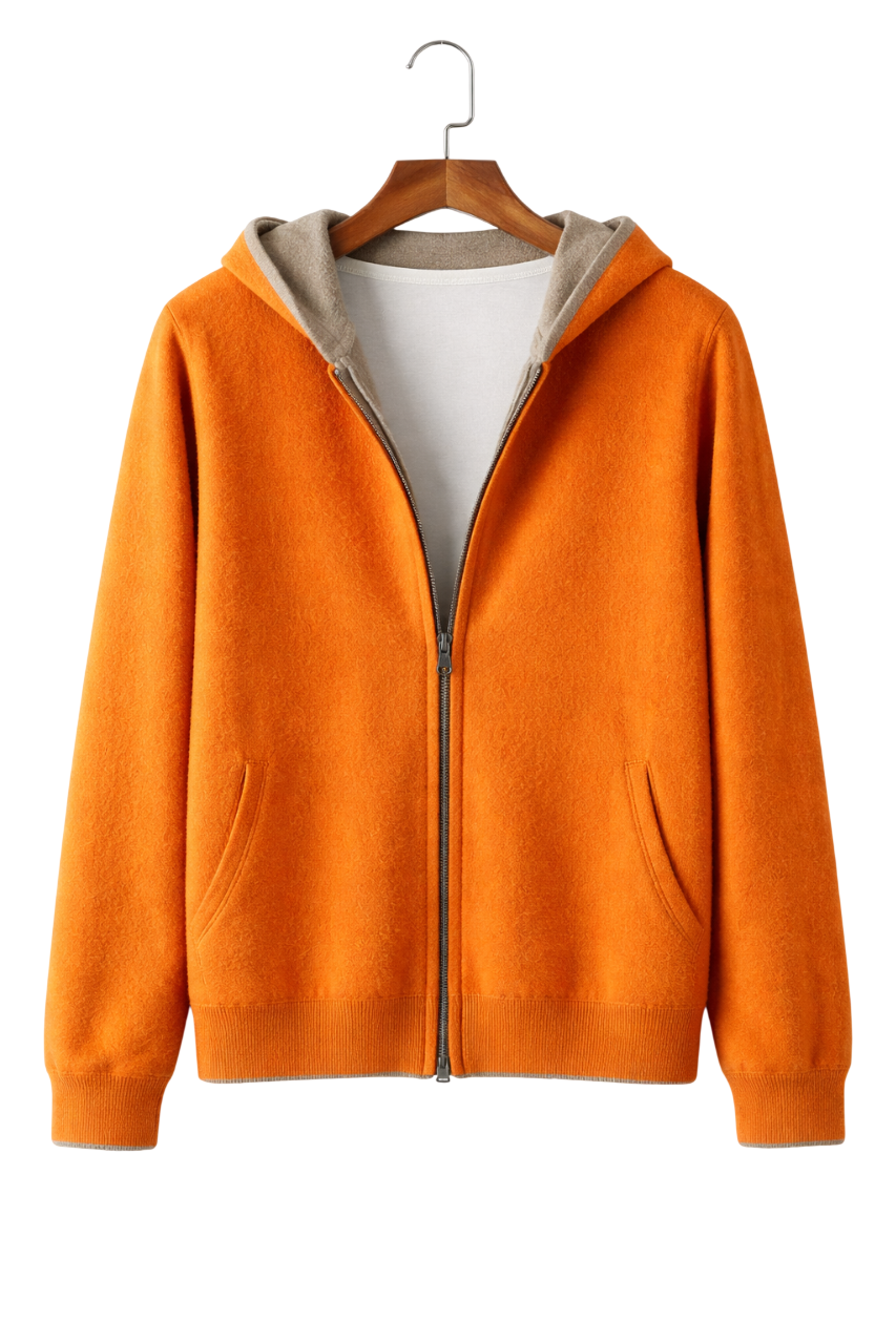 Herren Wende-Hoodie mit Reißverschluss und Seitentaschen