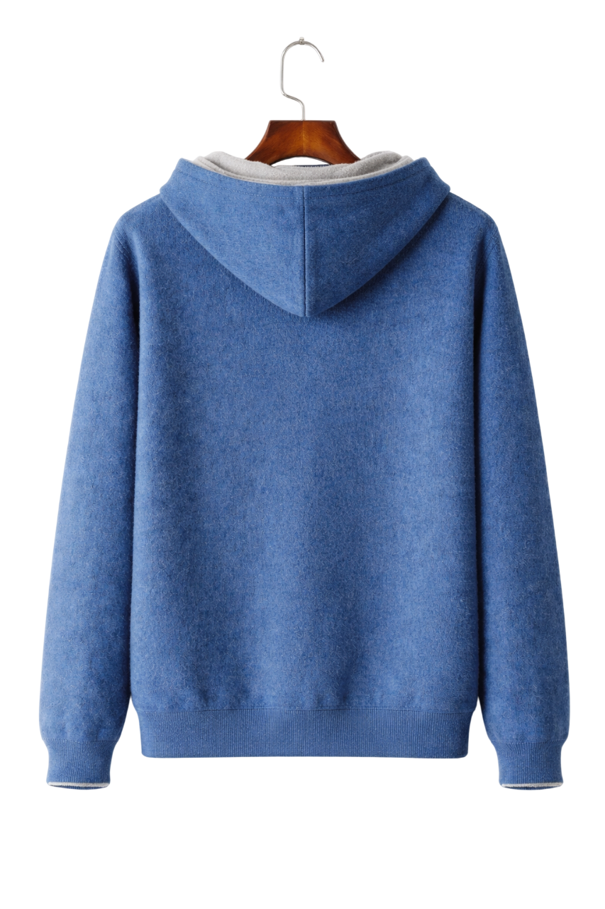 Herren Wende-Hoodie mit Reißverschluss und Seitentaschen