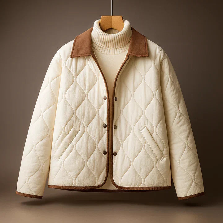 Damen Steppjacke mit Kragenrevers