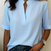 Damen Bluse mit V-Ausschnitt | Vielseitiges Modell für Alltag und Freizeit