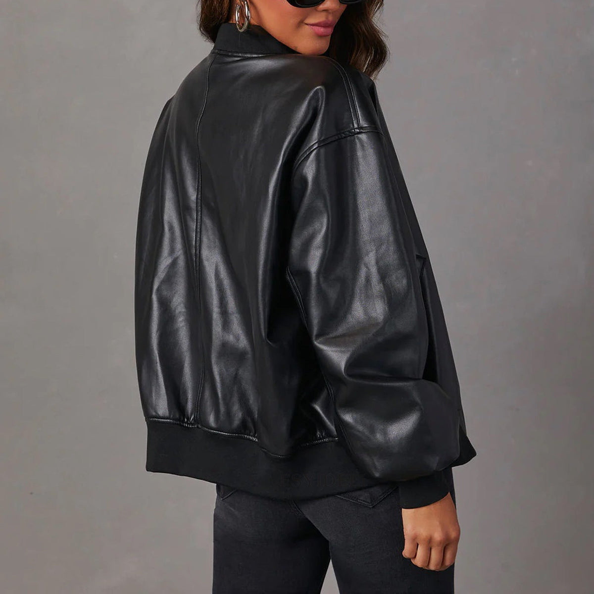 Damen Bomberjacke mit Rippbund