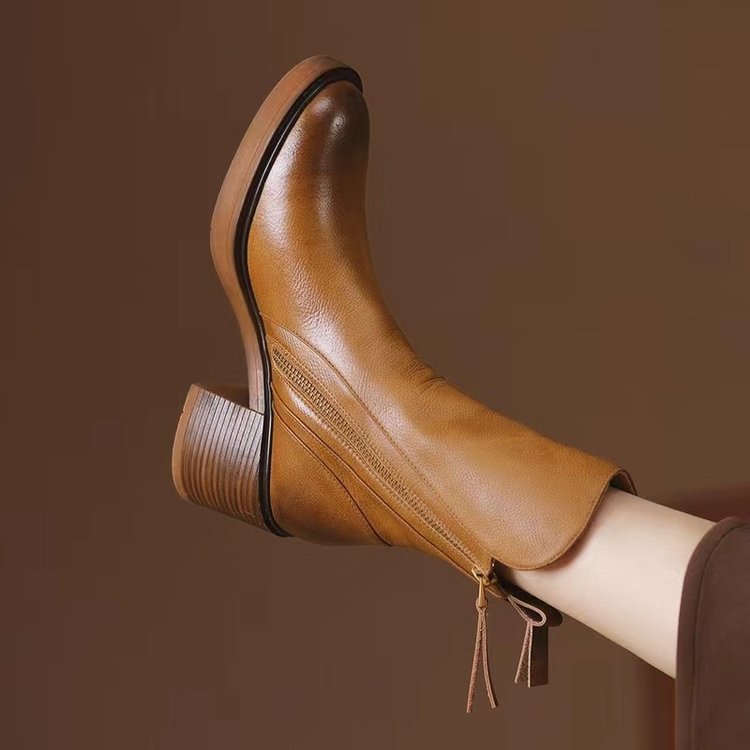 Damen Stiefel mit Seitenreißverschluss