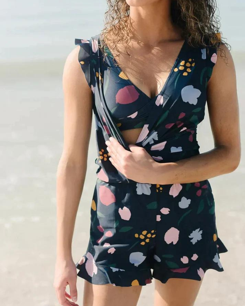 Badeanzug Damen V-Ausschnitt – Figurformend & Elegant | Bademode Damen, Badeanzug mit tiefem Ausschnitt