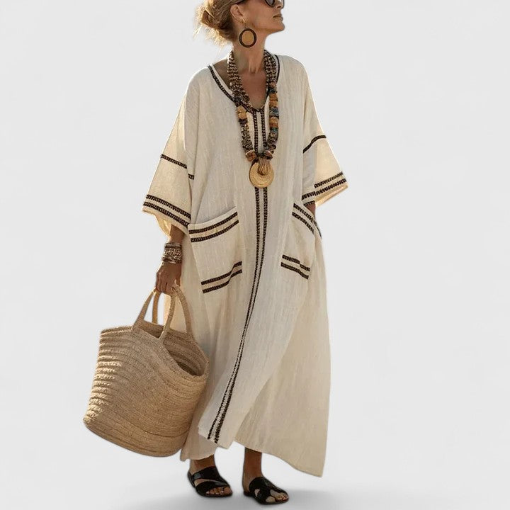 Maxikleid Damen Boho Luftig Sommer Freizeit
