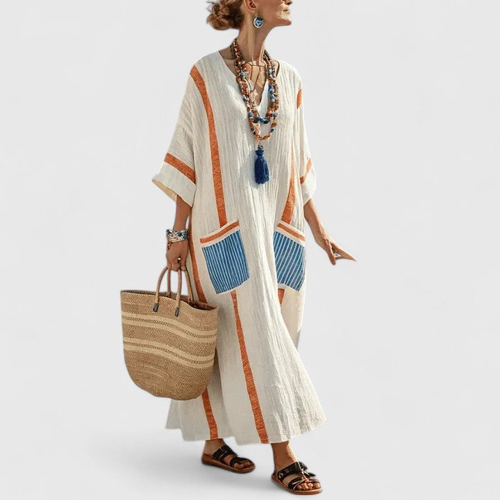 Maxikleid Damen Boho Luftig Sommer Freizeit