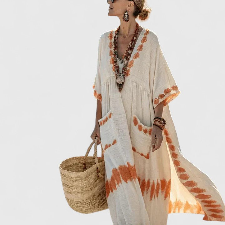 Maxikleid Damen Boho Luftig Sommer Freizeit