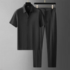 Elegantes Herren Poloshirt und Hosen-Set mit Atmungsaktivem Material | Stilvolles Outfit für Sommeranlässe