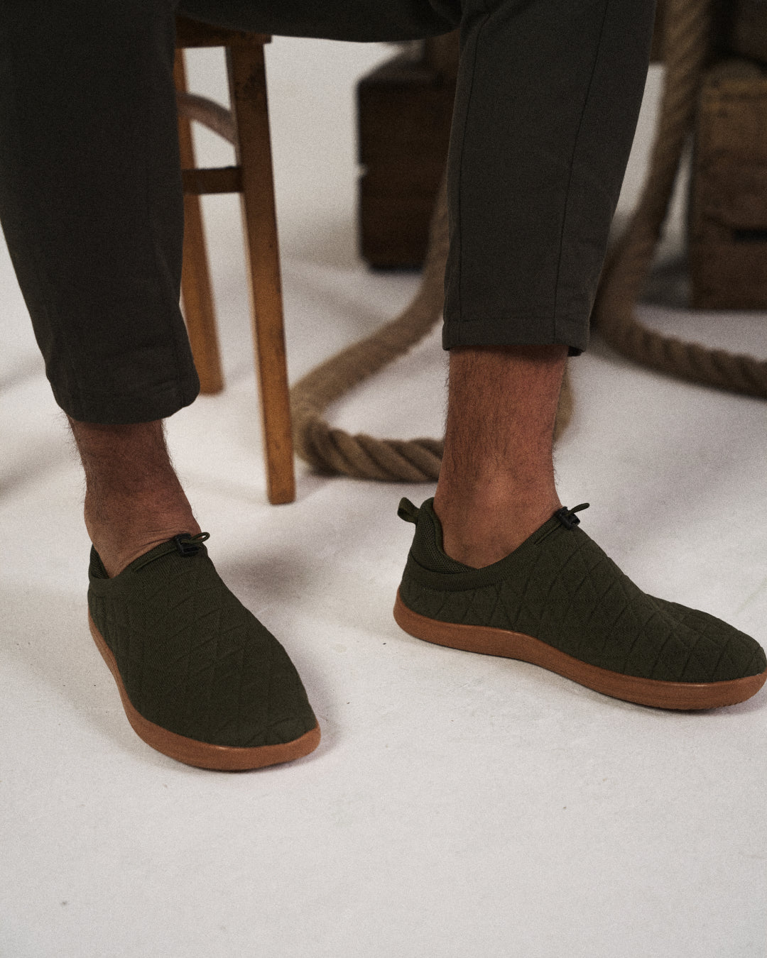 Herren Slip-On Sneaker aus Mesh mit gepolstertem Fußbett