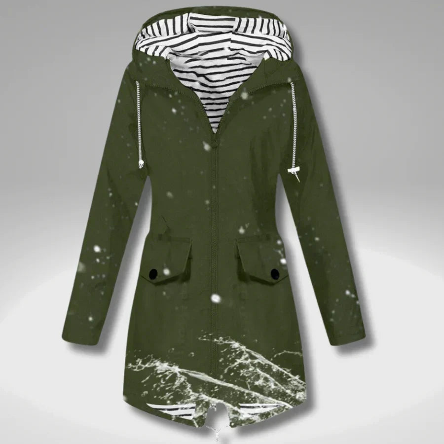 Wasserdichter Trenchcoat Damen Regular Fit Freizeit