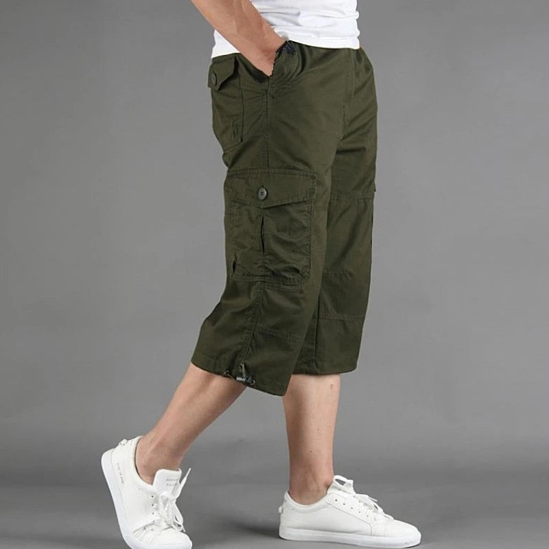 Cargo 3/4 Hose Herren Relaxed Fit | Viele Taschen, Bequem & Ideal für die Freizeit