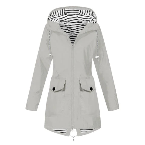 Wasserdichter Trenchcoat Damen Regular Fit Freizeit