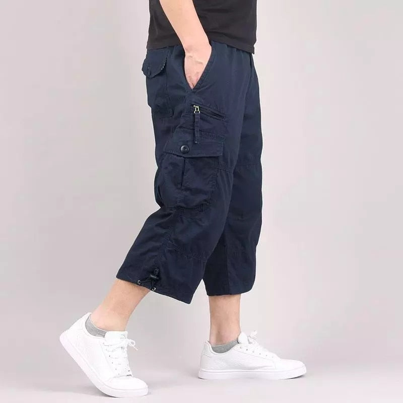 Cargo 3/4 Hose Herren Relaxed Fit | Viele Taschen, Bequem & Ideal für die Freizeit