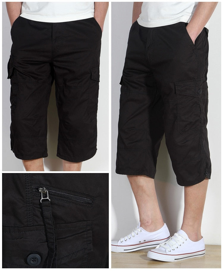 Cargo 3/4 Hose Herren Relaxed Fit | Viele Taschen, Bequem & Ideal für die Freizeit